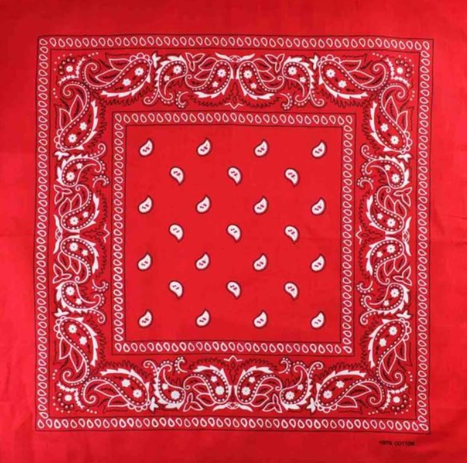 onkar bandana boeren zakdoek paisley rood