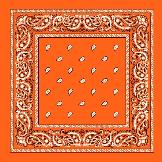 onkar bandana boeren zakdoek paisley oranje