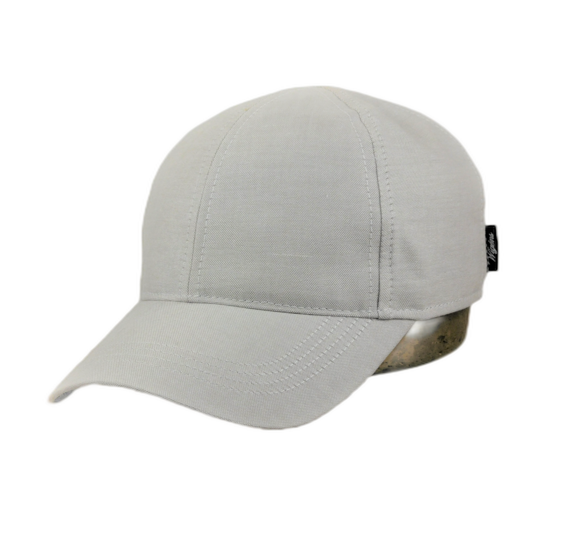 wigens baseball cap katoen gespikkelt contrast klep lichtgrijs