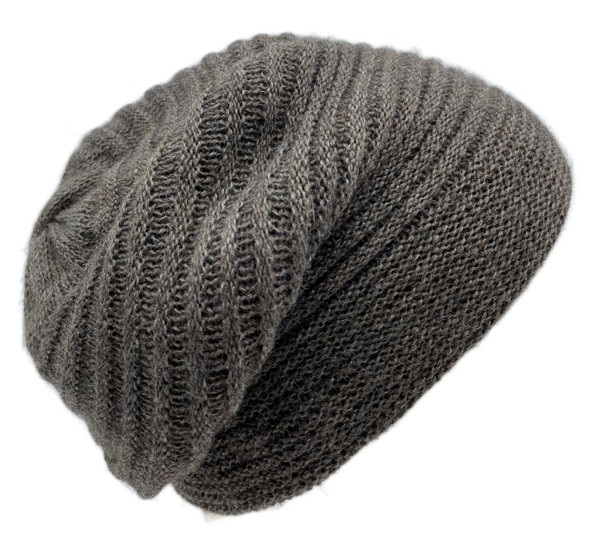 bronte muts faraona alpaca wol mix dubbelgebreid noce taupe