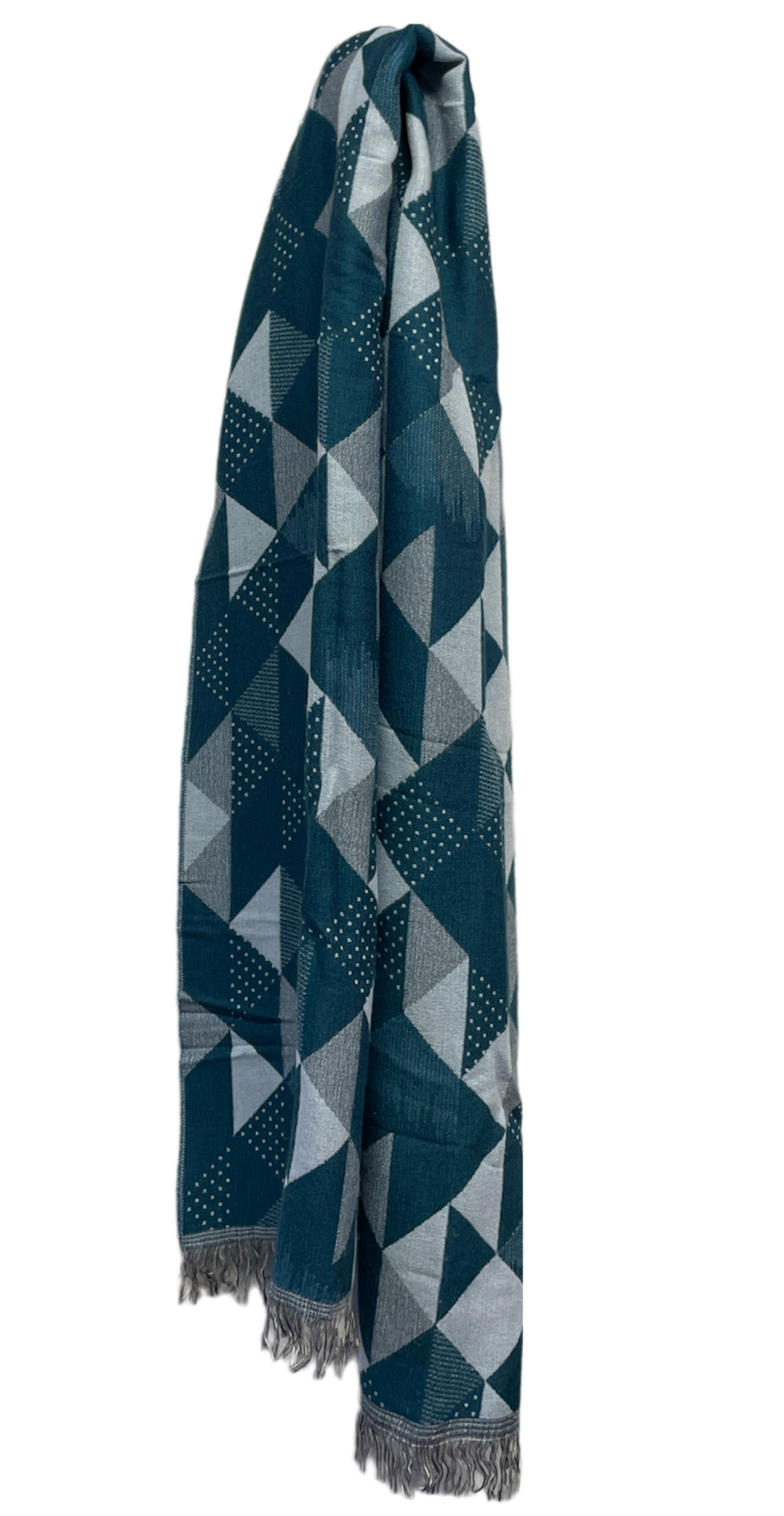panizza sjaal triangles petrol groen