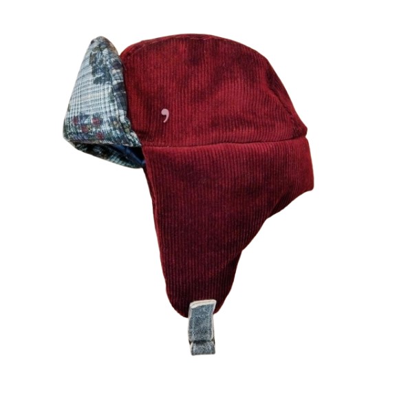 alfonso deste trapper cap corduroy upholstery bordeaux
