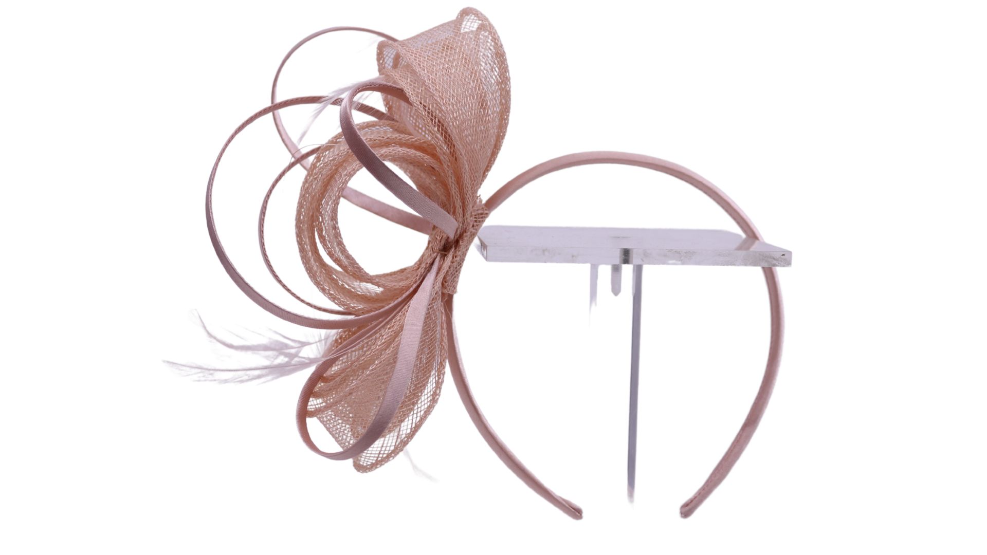 seeberger haarversiering strik krullen sinamay pink