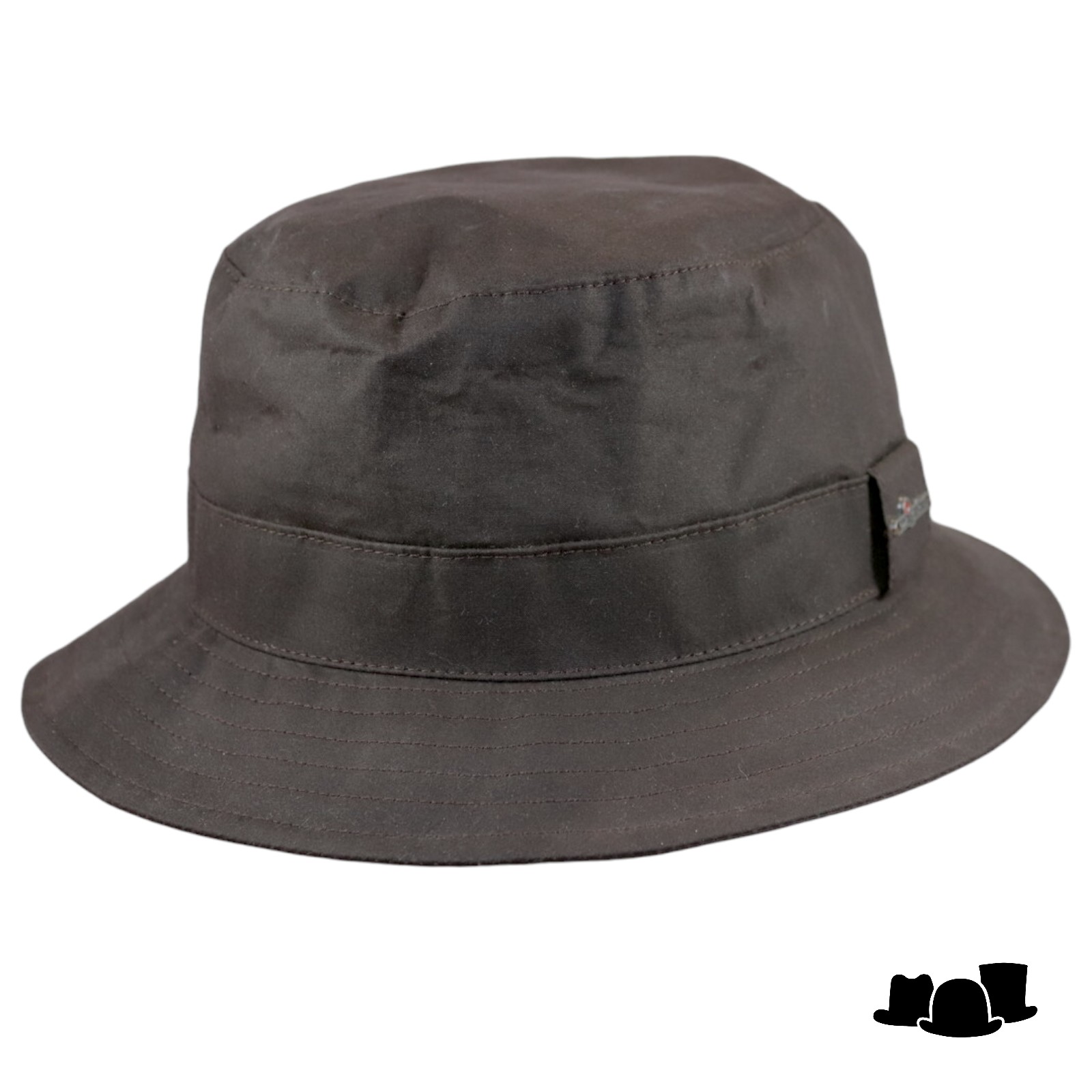 Wigens Bucket Classic Waxed Cotton Regenhoed BRUIN