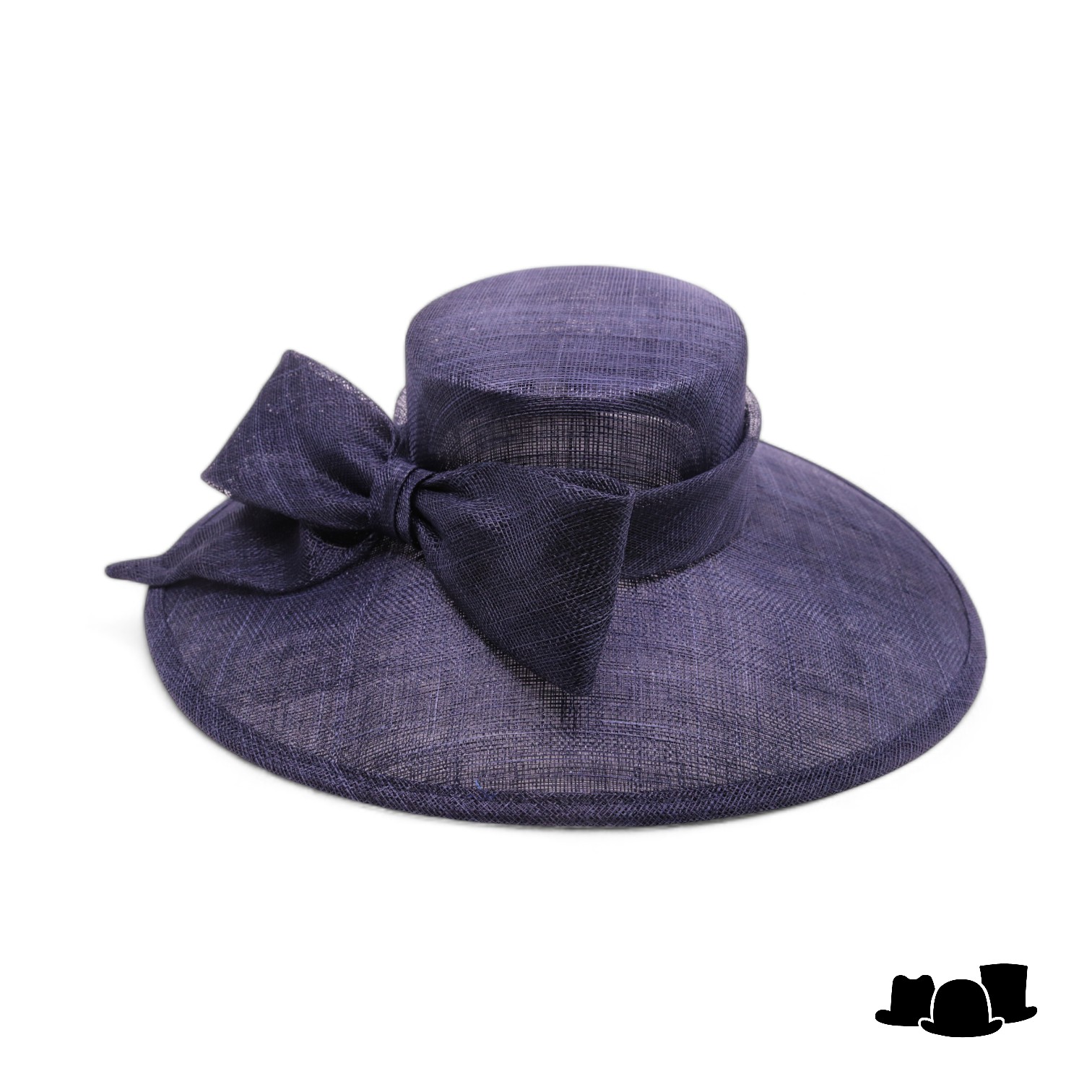 maddox occasion hat 155 asymmetric sinamay bow navy