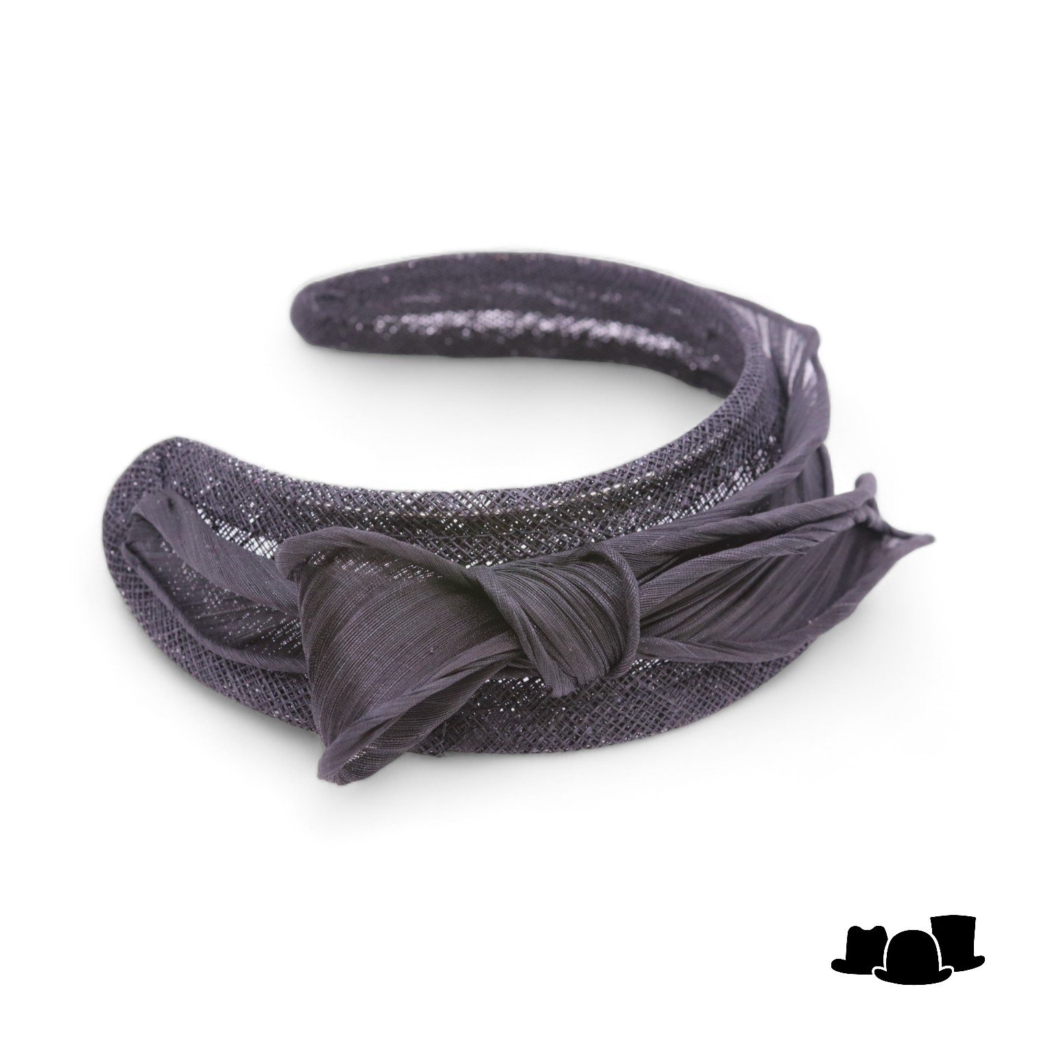 maddox occasion haarband sinamay en buntal zwart