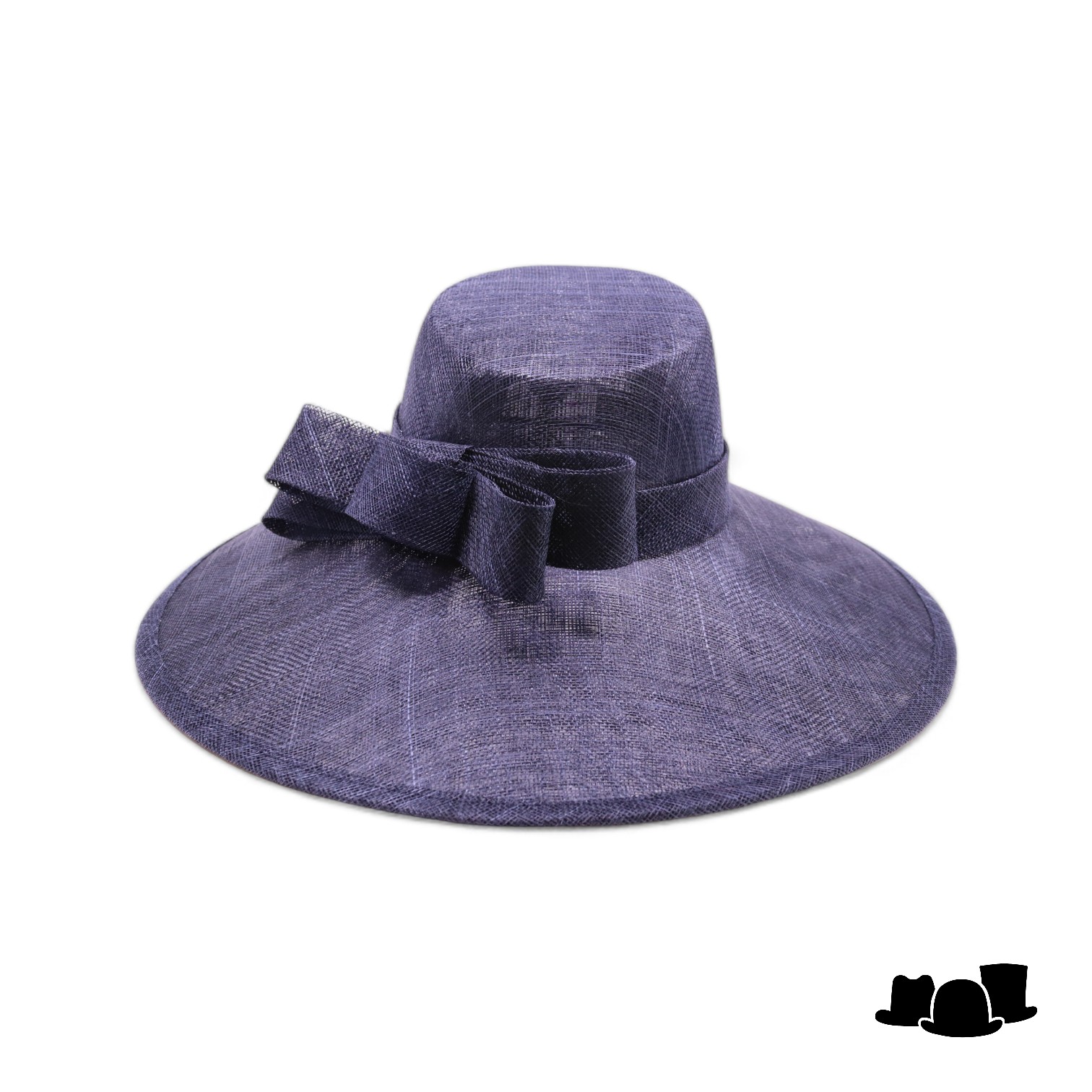 maddox occasion hat asymmetric bol sinamay dubbel strik navy