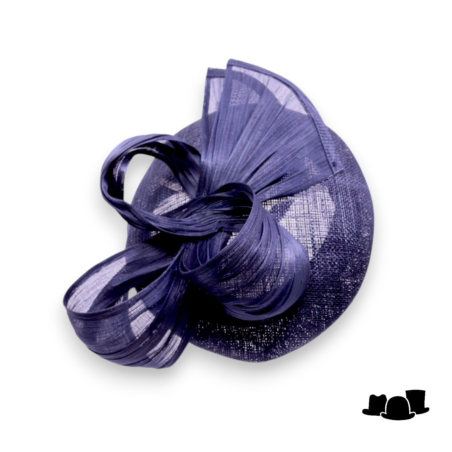 maddox fascinator dopje 160 loops sinamay buntal navy