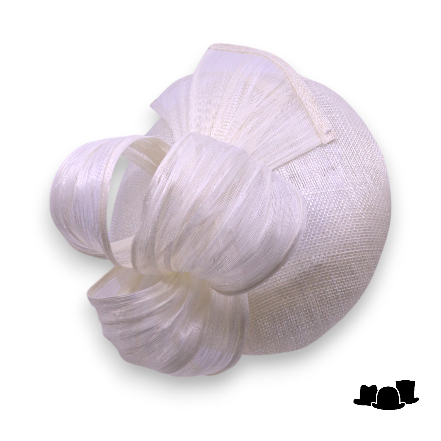 maddox fascinator dopje 160 loops sinamay buntal ivory
