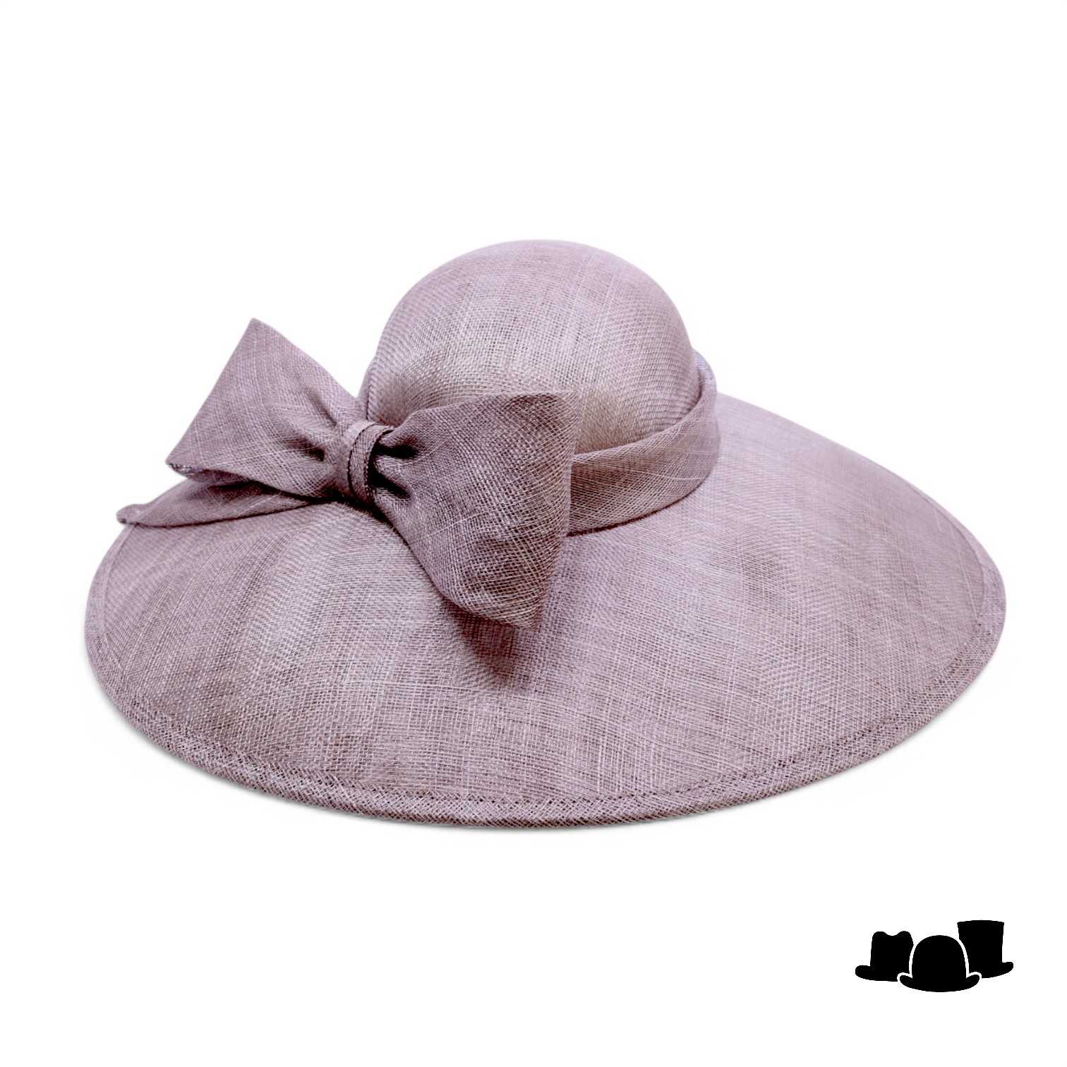 maddox occasion hat 167 ronde bol asymmetric sinamay bow coffee