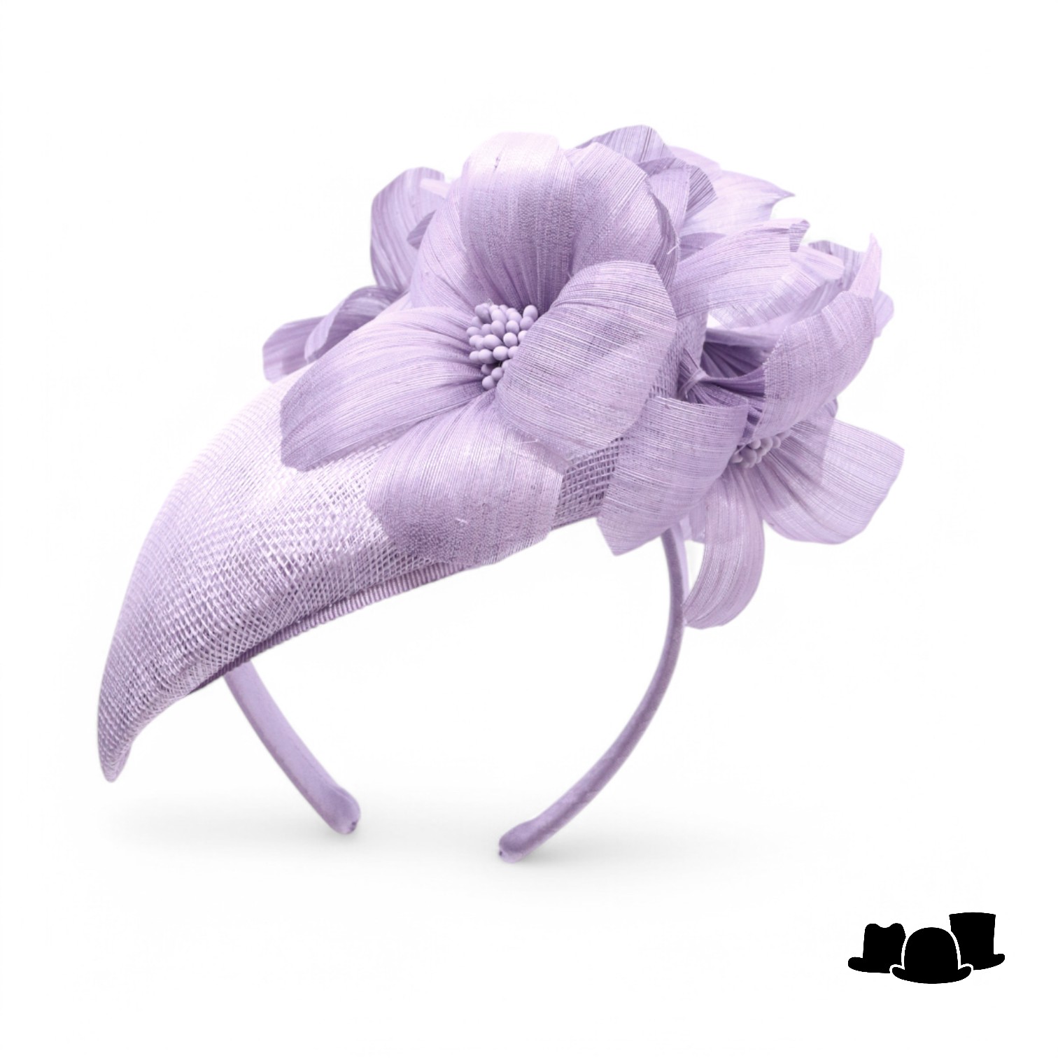 maddox fascinator 168 dopje met bloemen sinamay en buntal wisteria