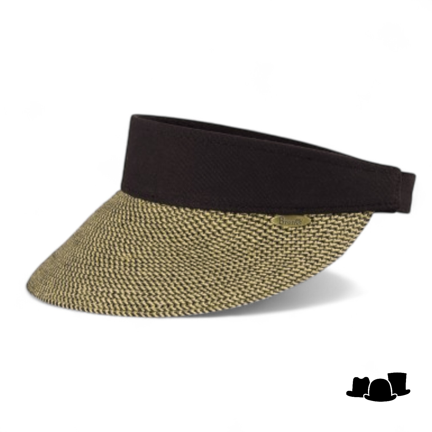 bronte zonneklep evy cellulose black olive mix