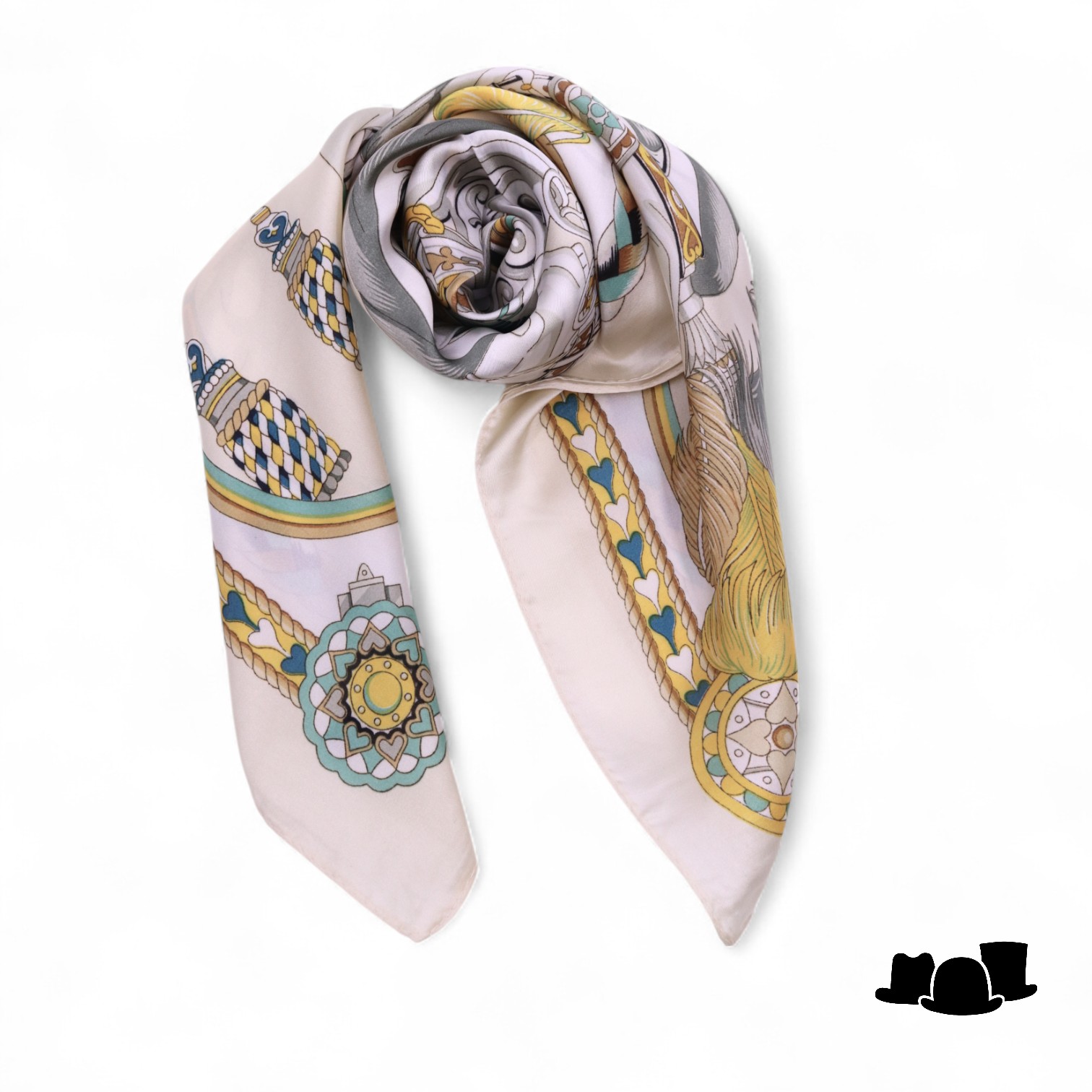 onkar neckerchief mithological horse beige