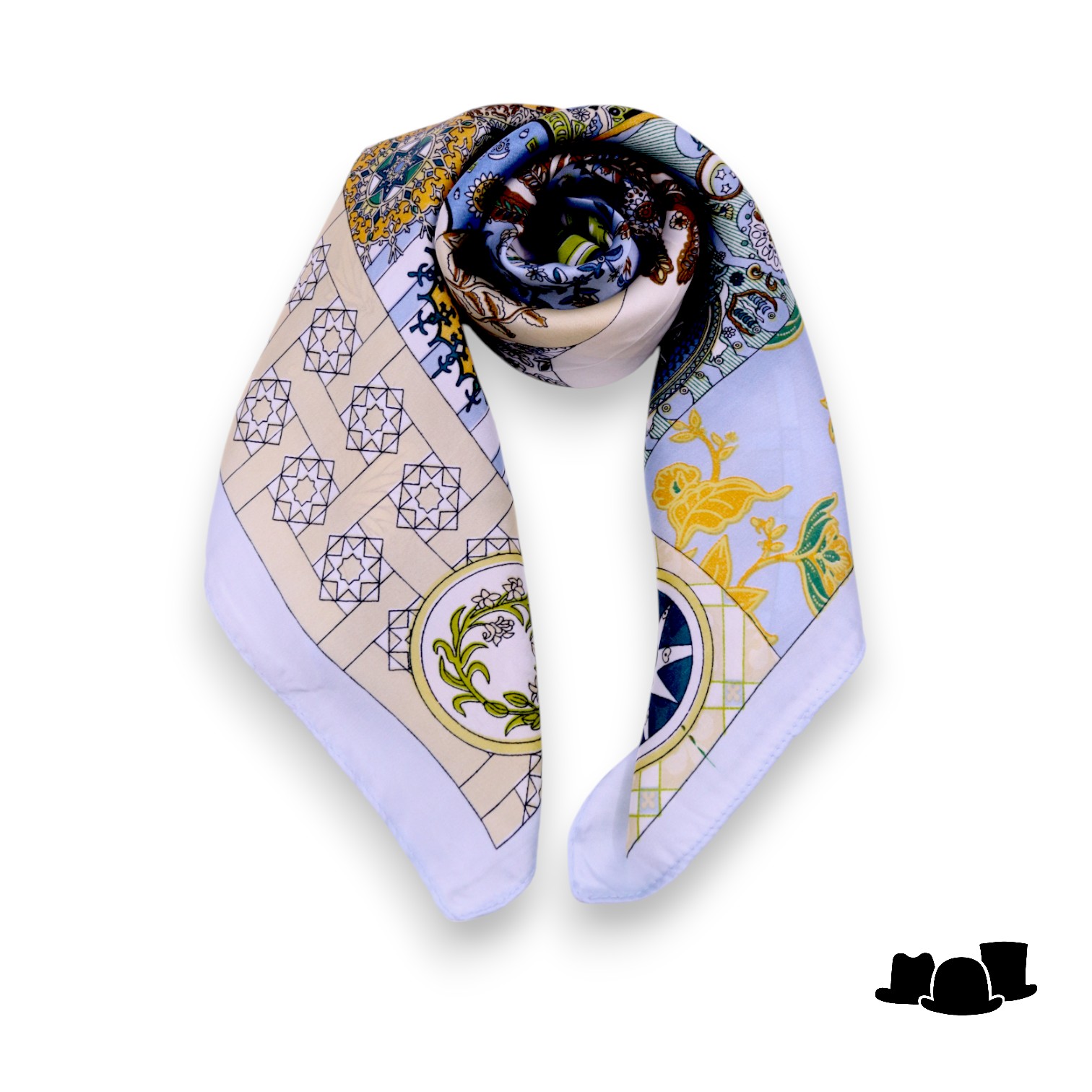 onkar neckerchief multicolour soft blue