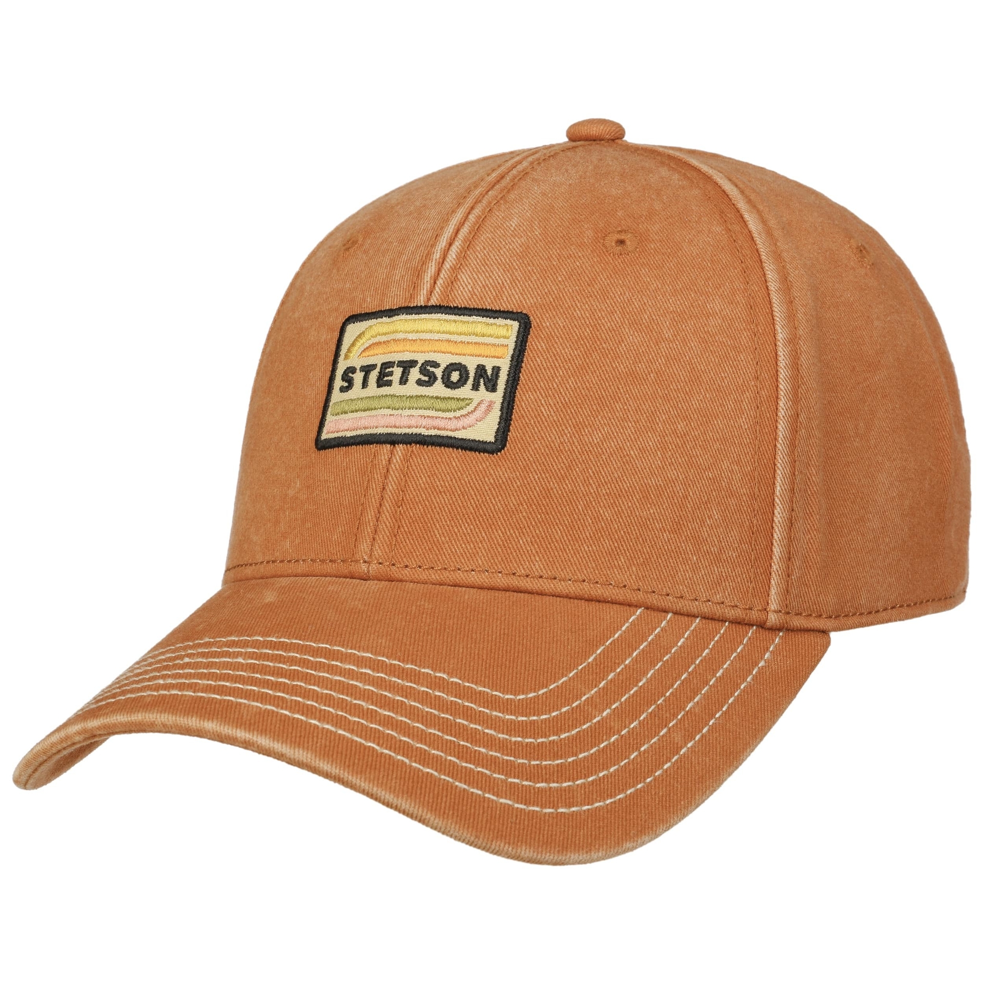 stetson cotton seventies baseball cap burned orange