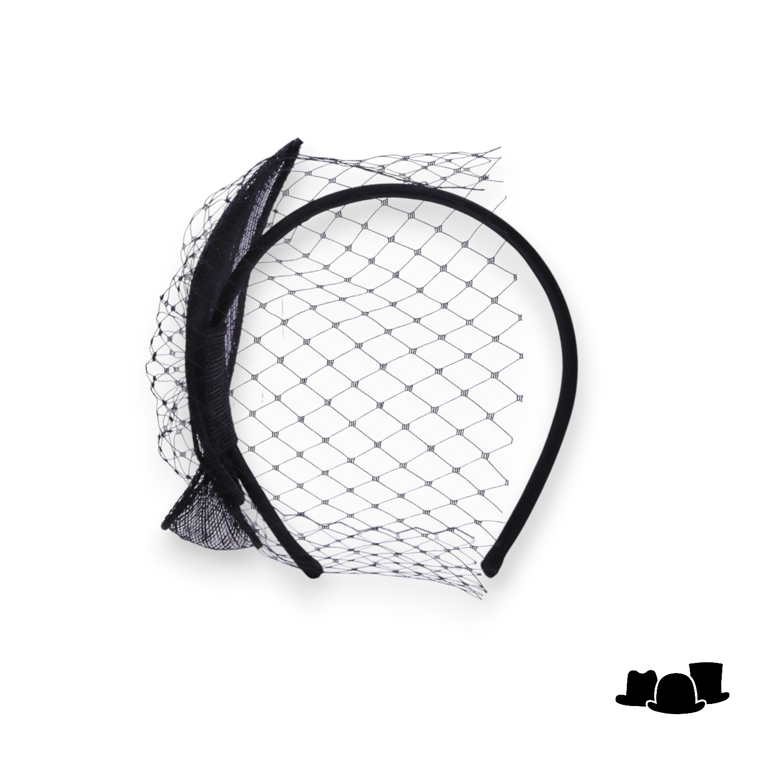 seeberger haarversiering diadeem ella sinamay en voile zwart