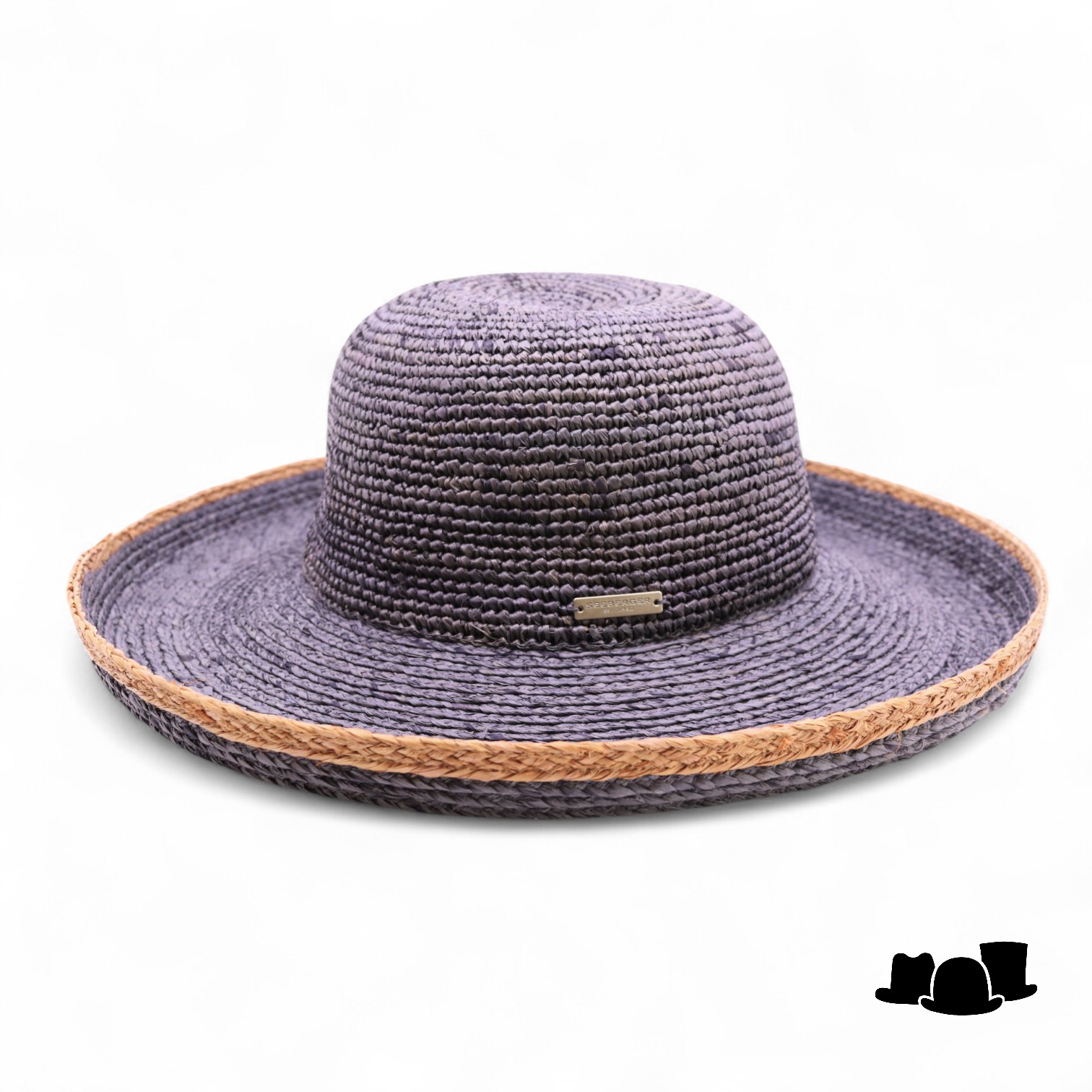 seeberger zomer bolero crochet patty raffia grey and sand