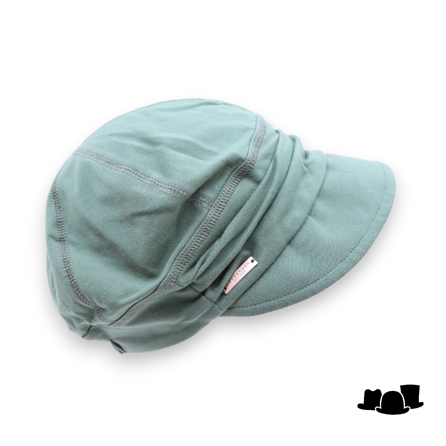 seeberger softcap basic katoen pine green
