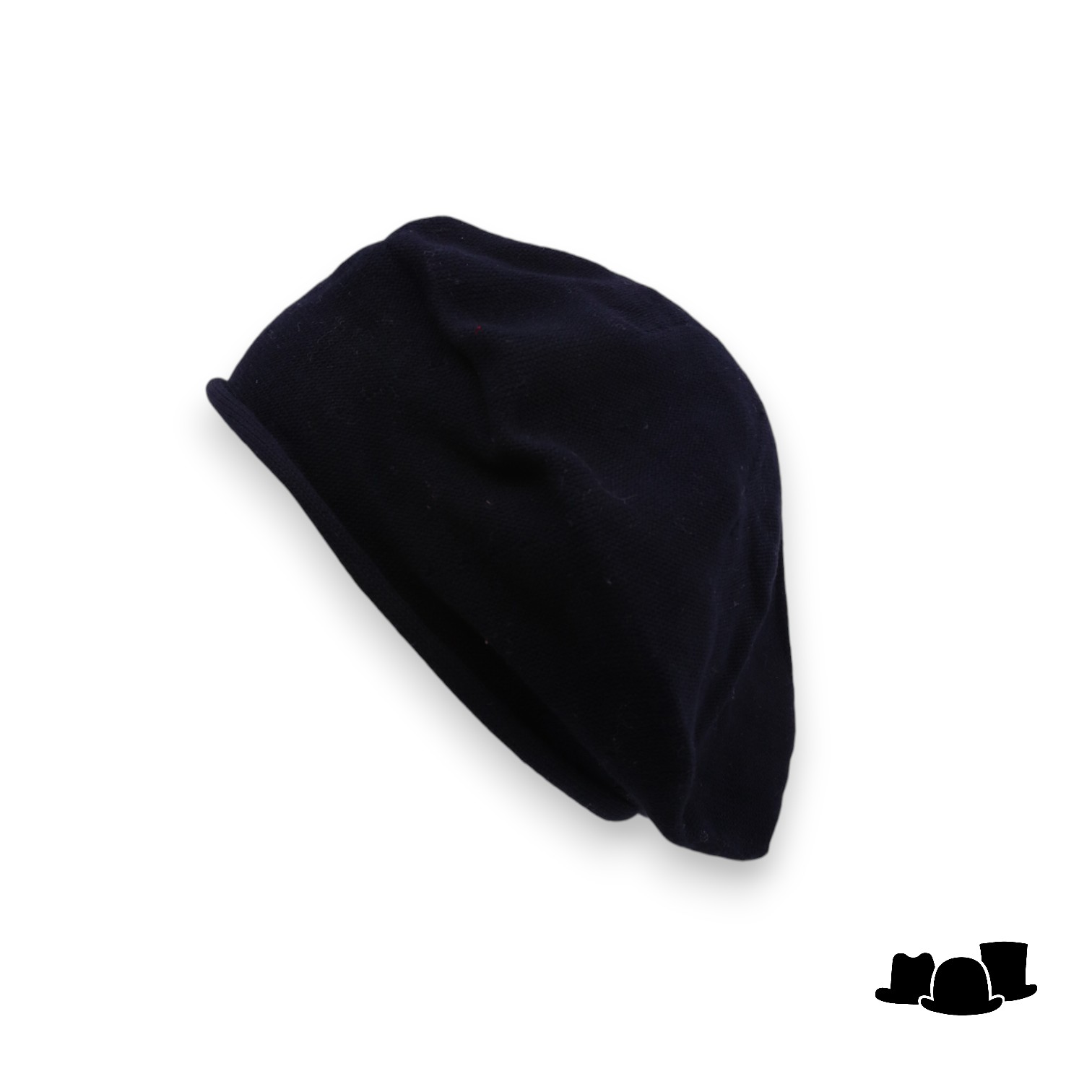 seeberger knitted baret katoen black