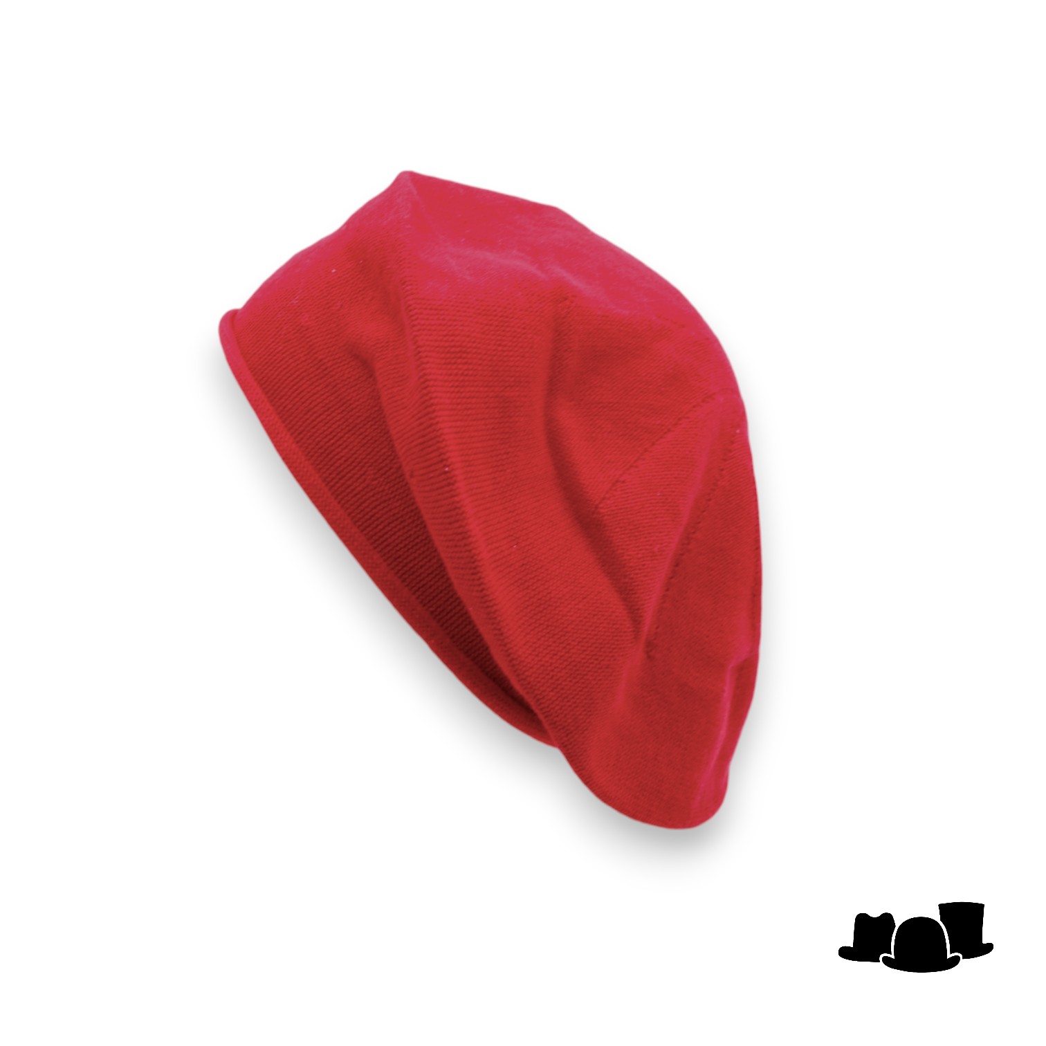 seeberger knitted baret katoen ruby red