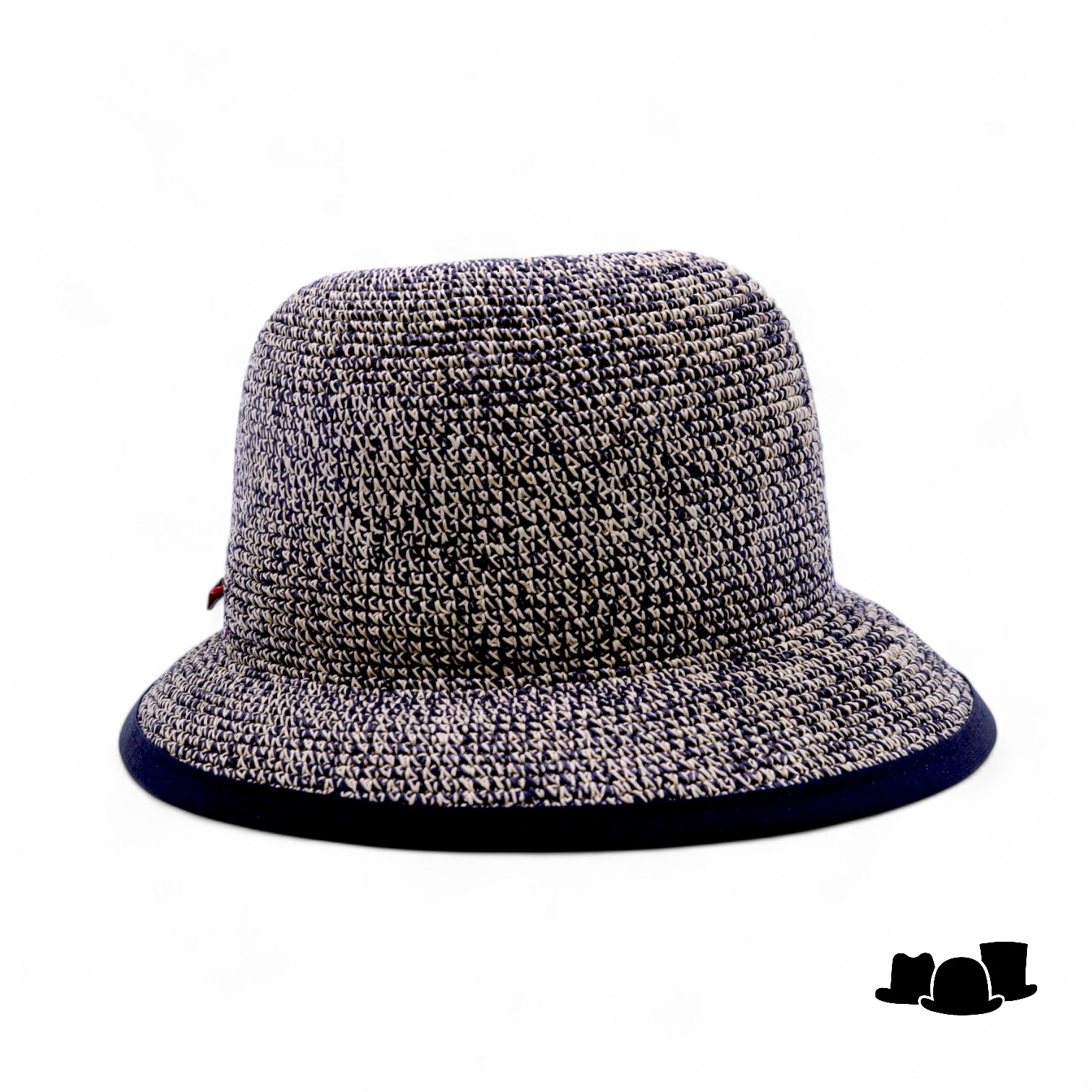 bedacht zomer hoed pomeroy cellulose zwart en beige
