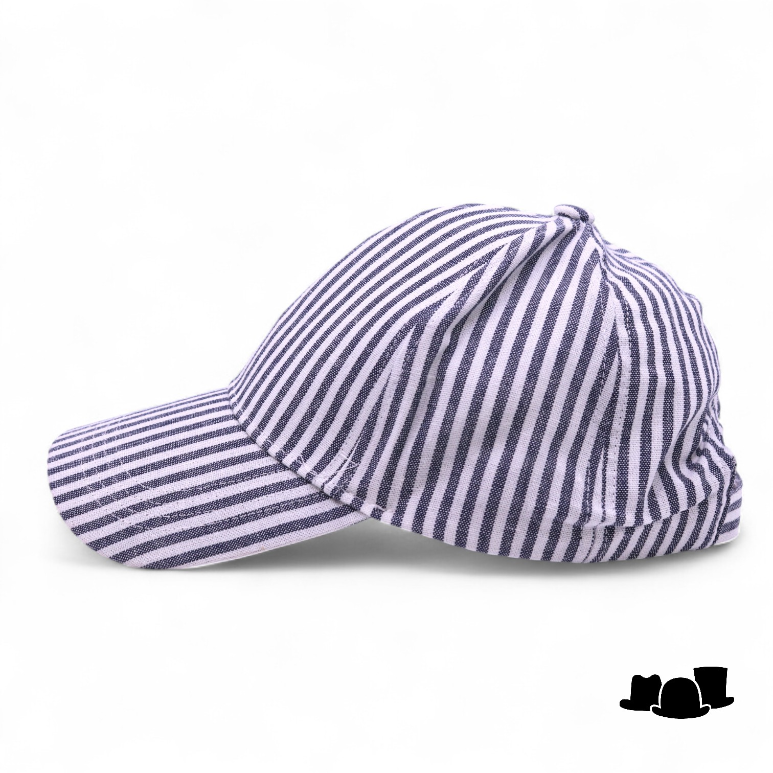 fiebig baseball cap katoen linnenmix streep blauw