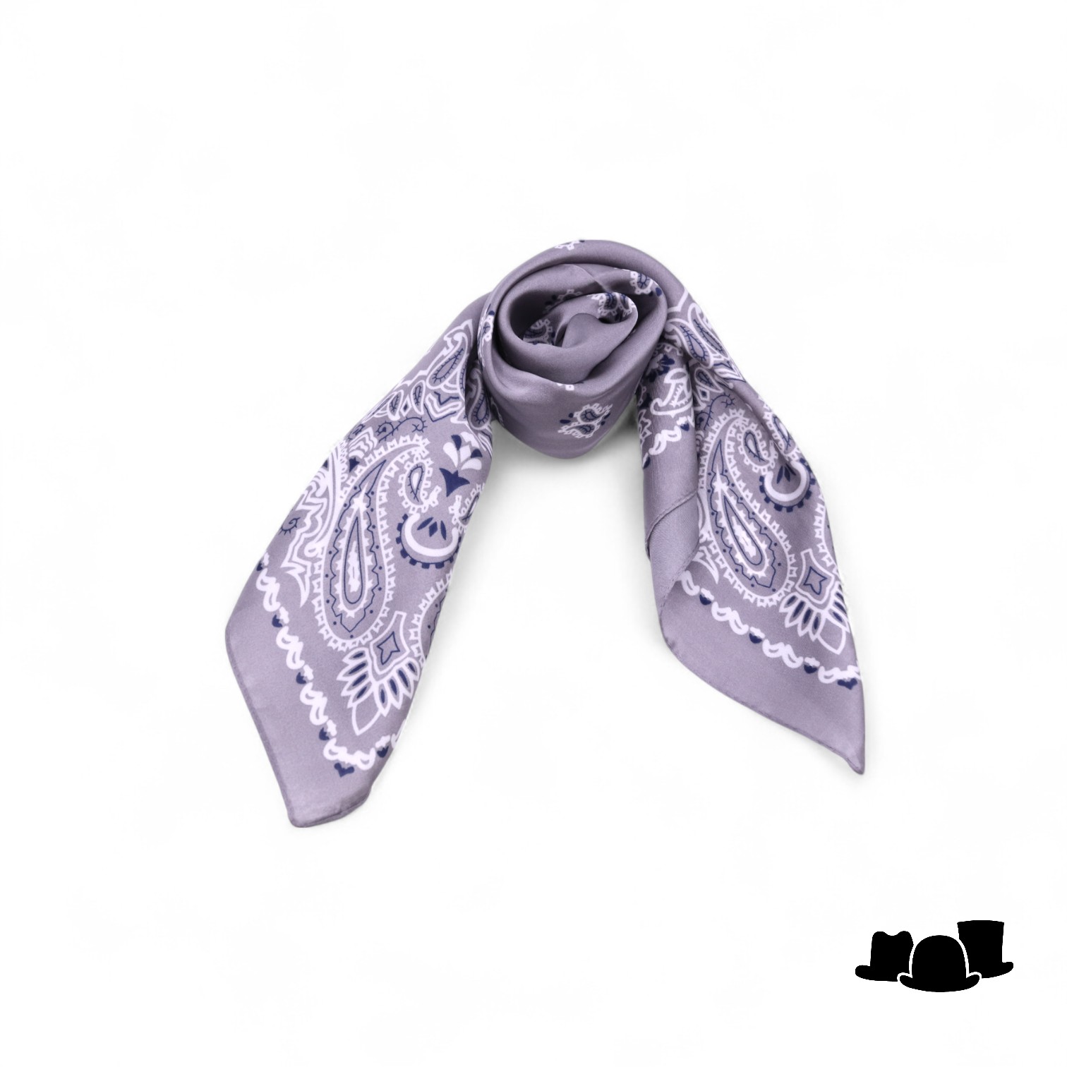 onkar neckerchief paisley grijs