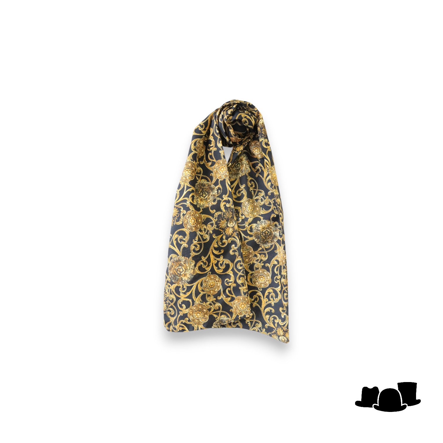 satijnen sjaal boho chic stijl zwart goud