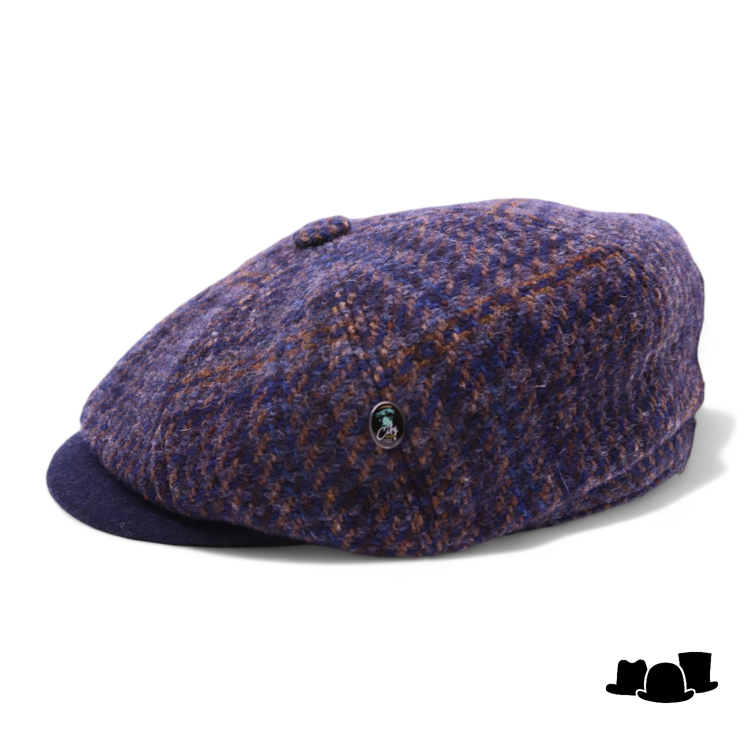 city sport ballonpet 301 tweed blauw bruin