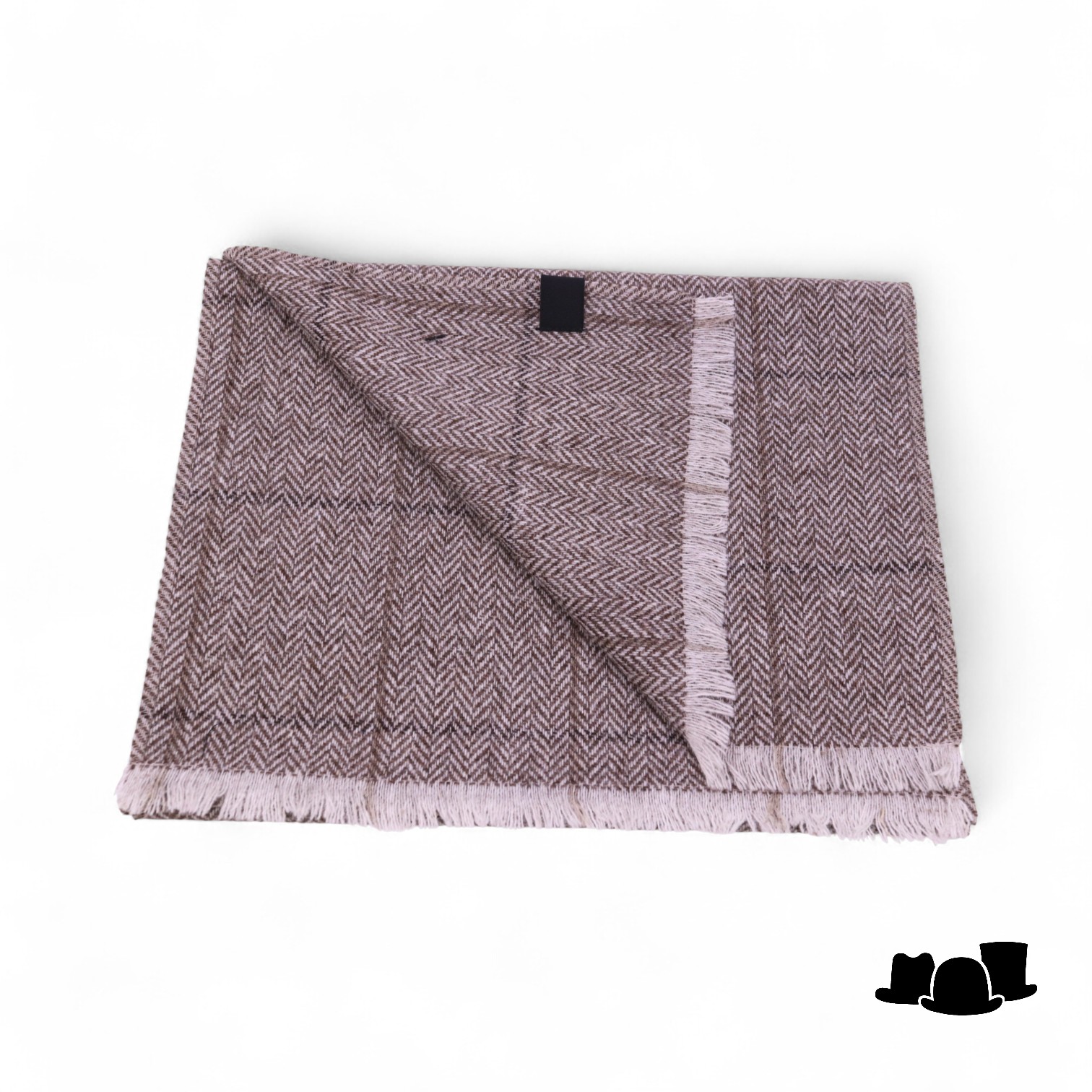 city sport sjaal organic merino wol visgraat beige
