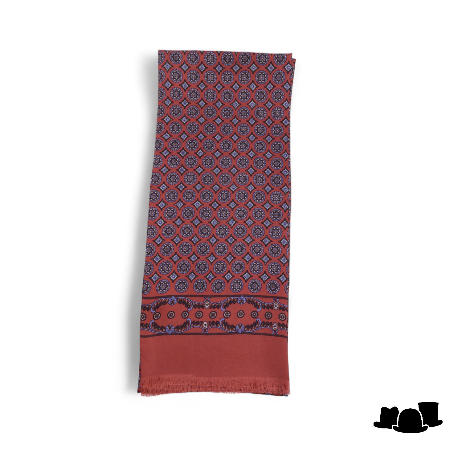 city sport choker sjaal zijde rood