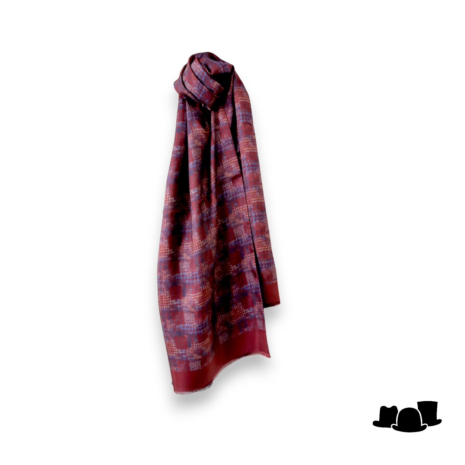 city sport sjaal zijde wol facade rood