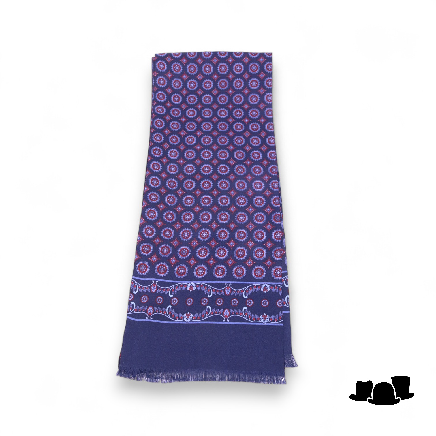 city sport choker sjaal zijde blauw