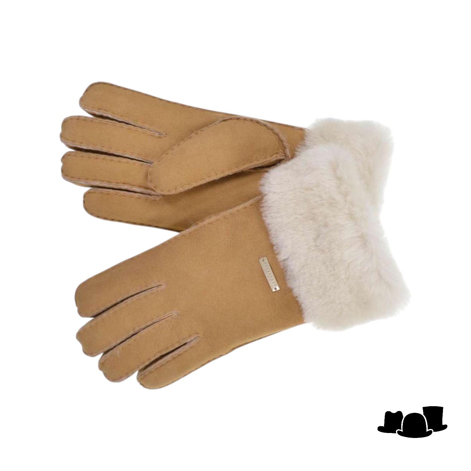seeberger handschoenen lammy camel off white
