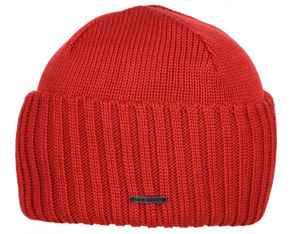 stetson beanie northport merino wool knit red