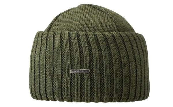 stetson beanie northport merino wool knit olive green