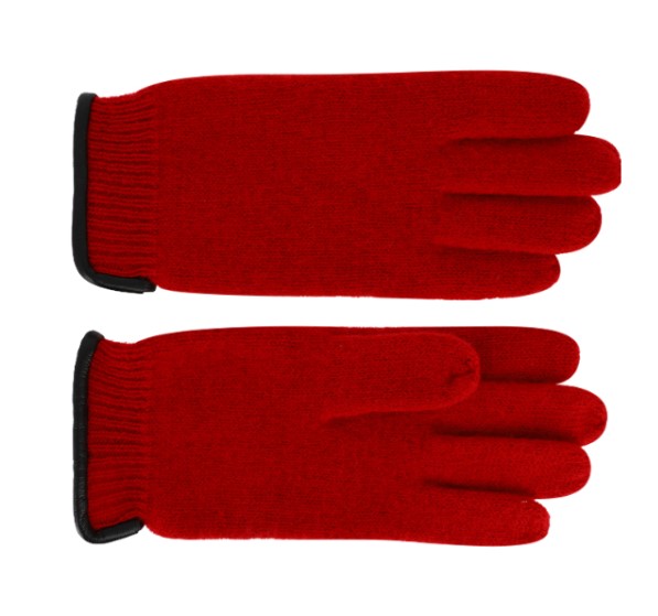fiebig handschoenen gebreid wol rood