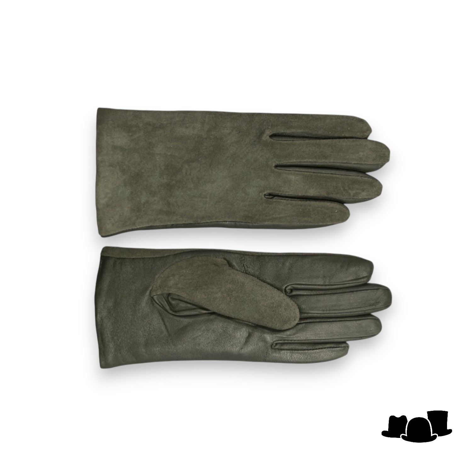 fiebig dameshandschoen leder 2tone olive green