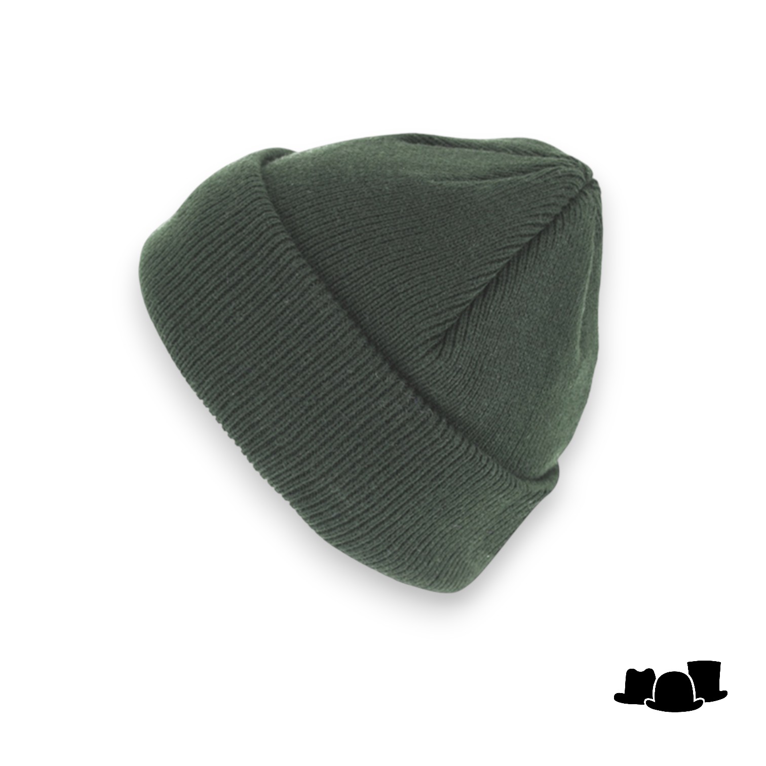fiebig knitted beanie insulated met omslag green