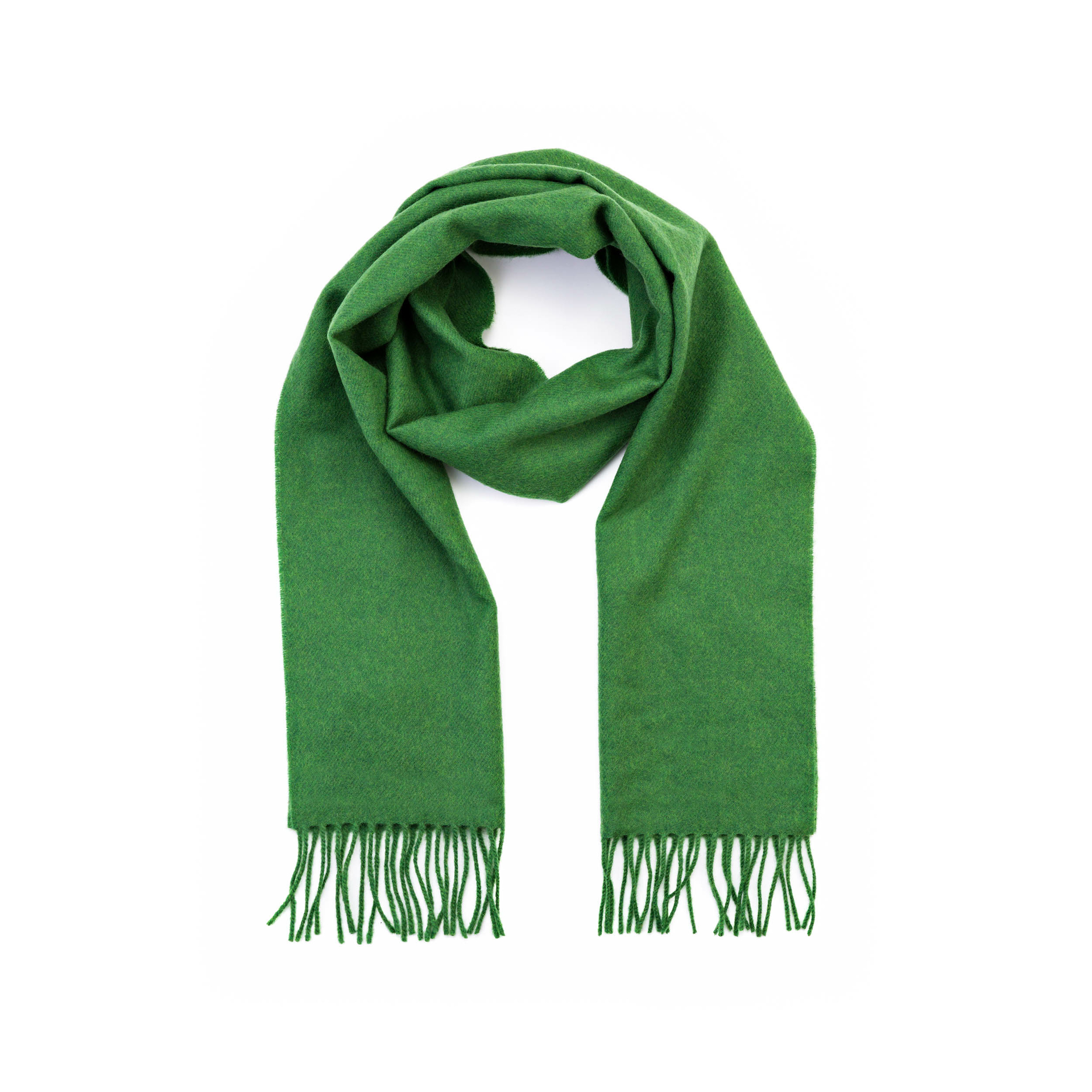 john hanly merino luxury wool scarf solid forest green