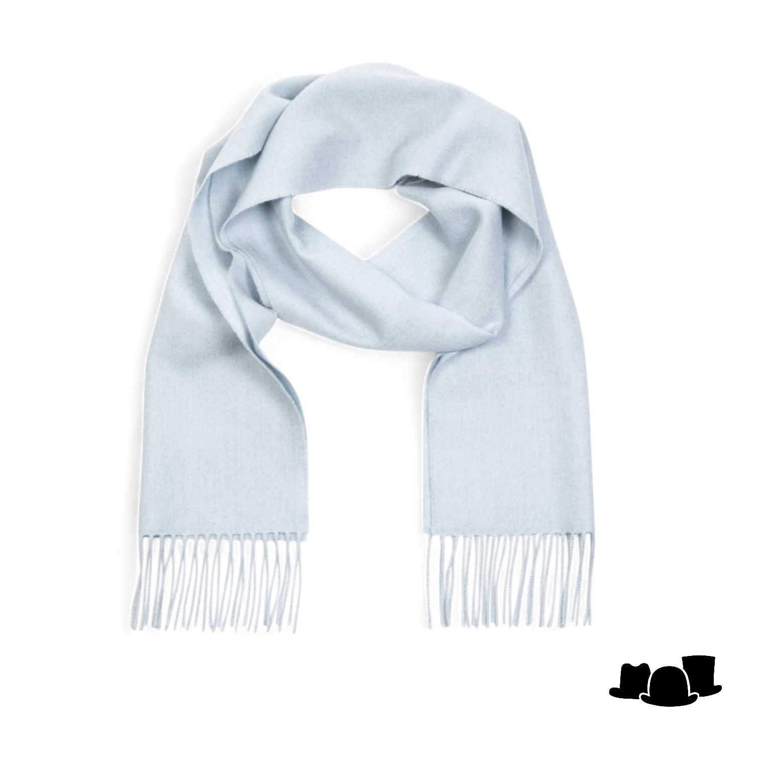john hanly merino luxury wool scarf ice blue