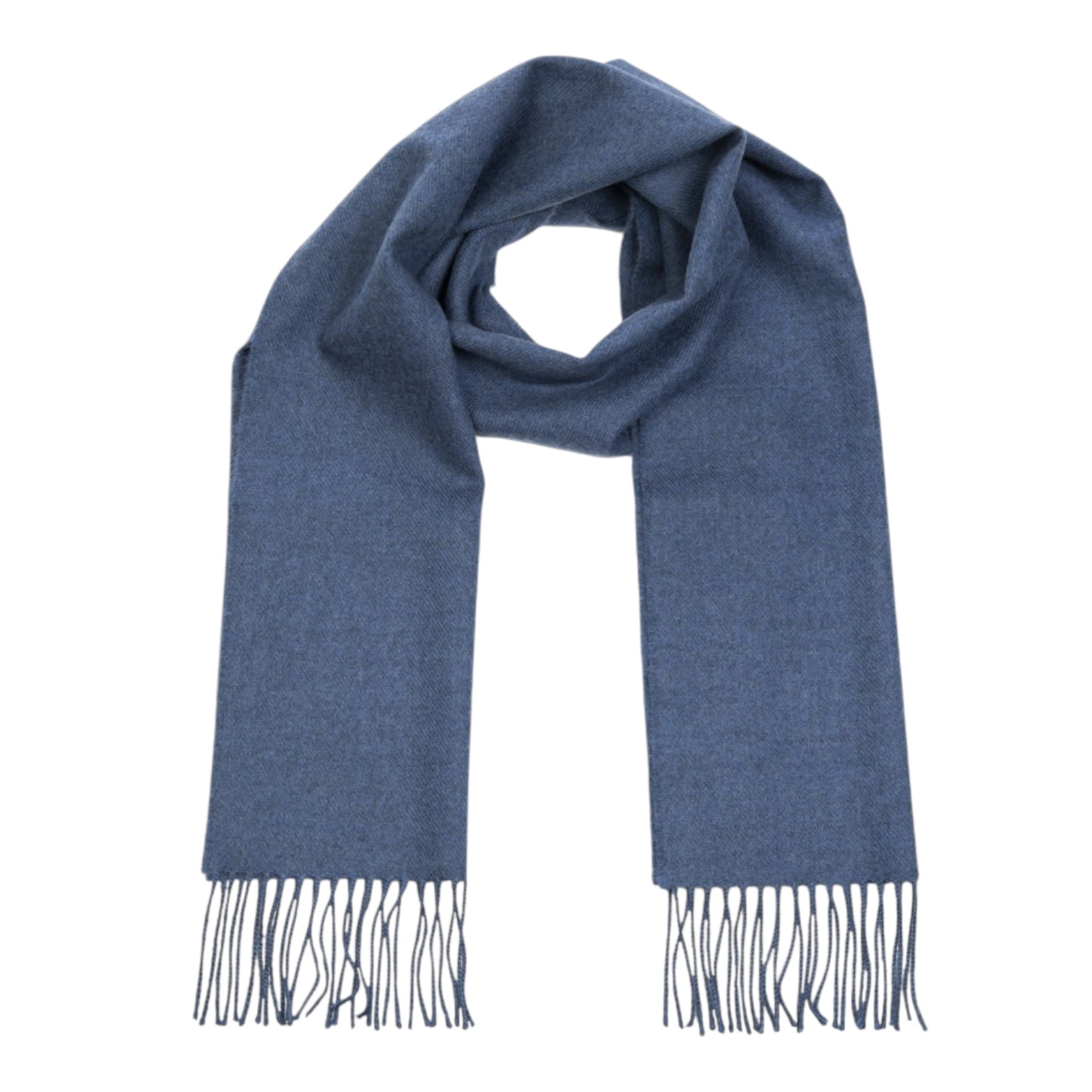 john hanly merino luxury wool scarf denim blue