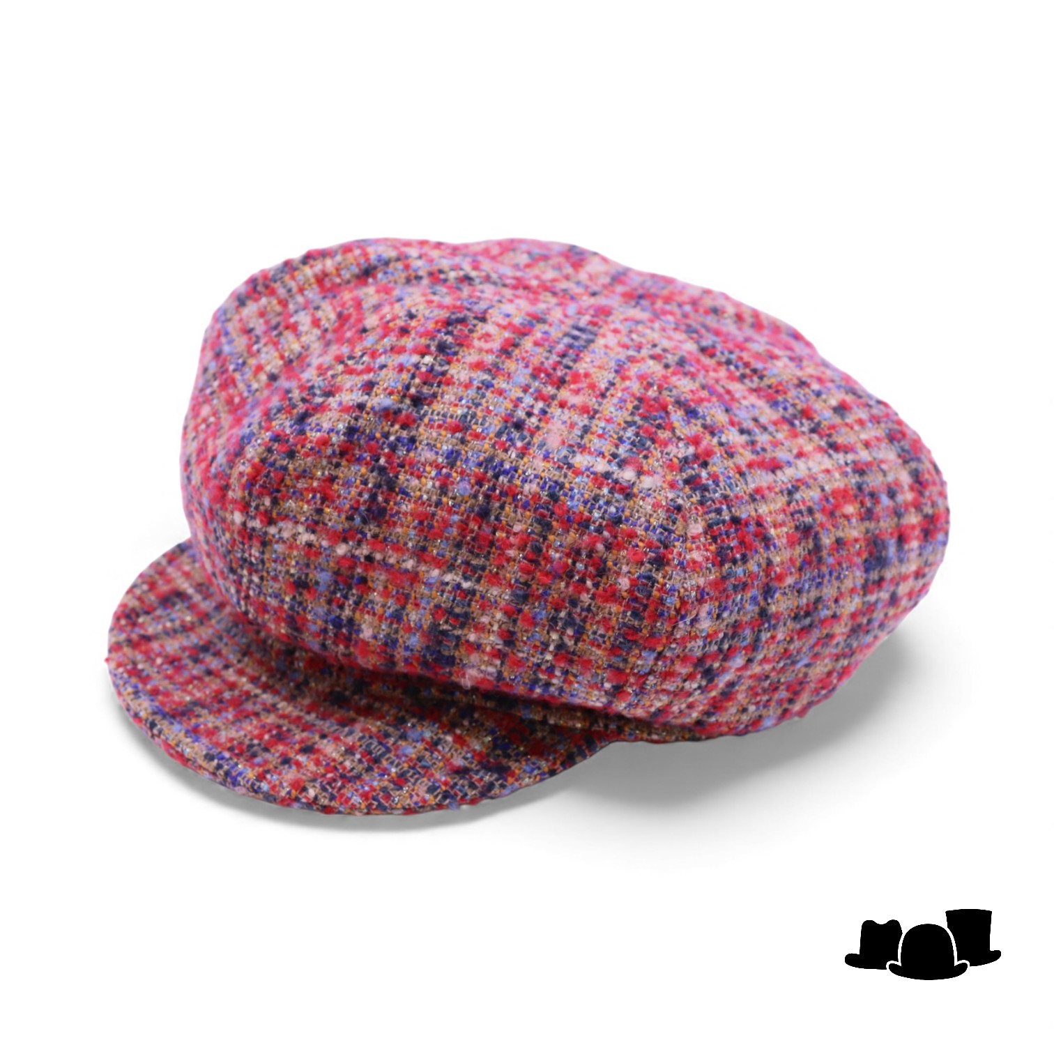 seeberger ballonpet boucle wolmix multicolor flame red