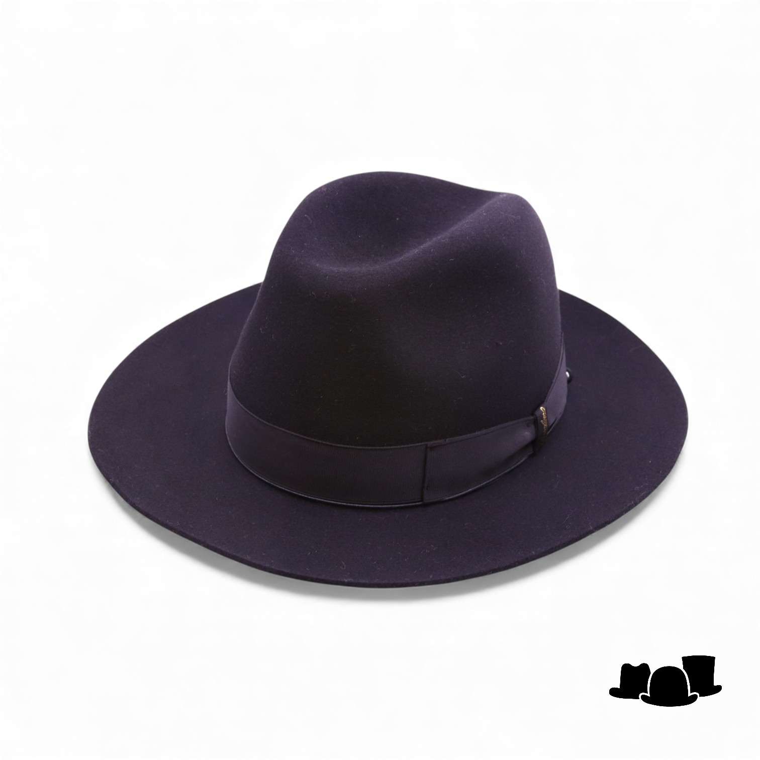 borsalino fedora brede rand amedeo qs haarvilt zwart 