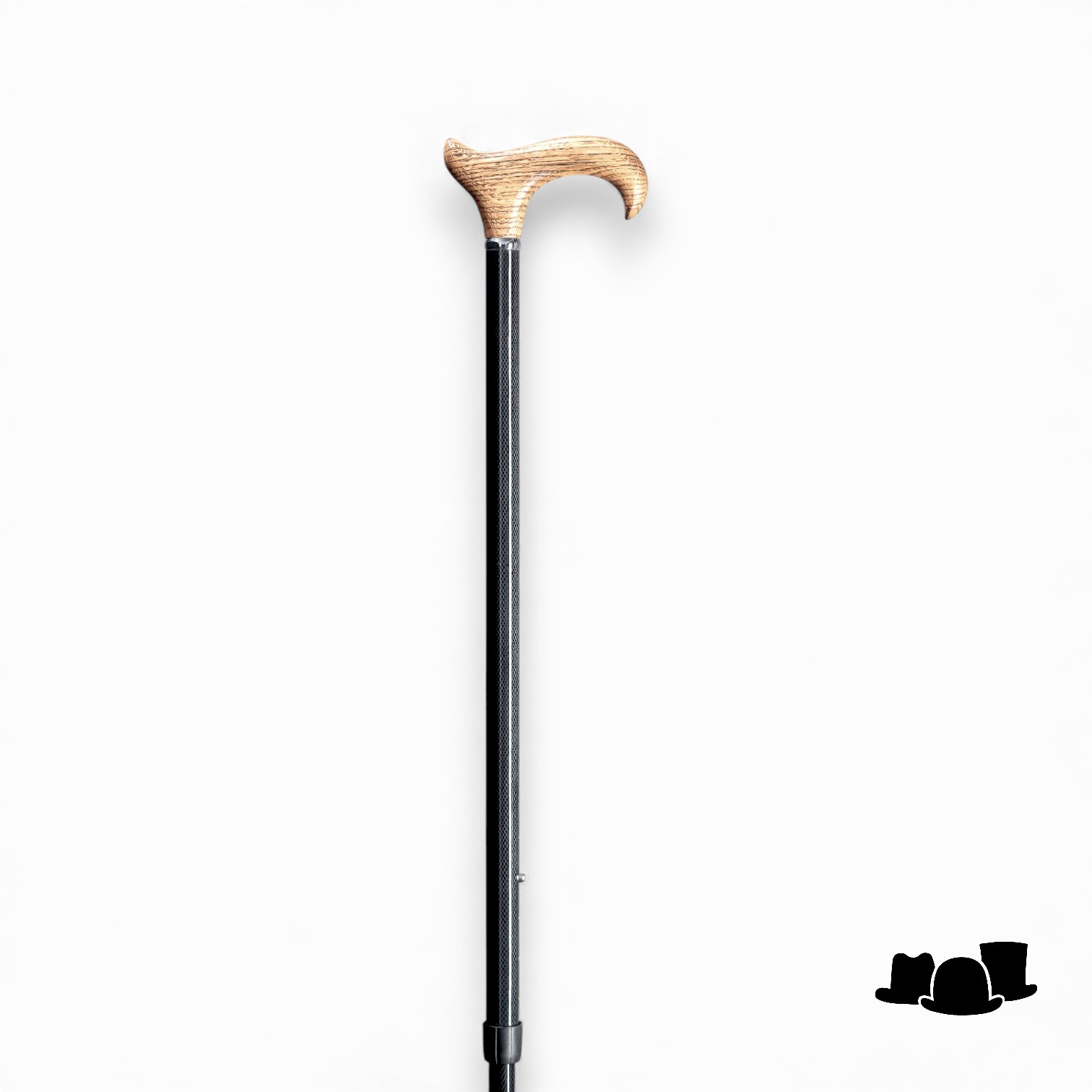 gastrock verstelbare wandelstok exklusiv carbon edelholz ergonomic eik