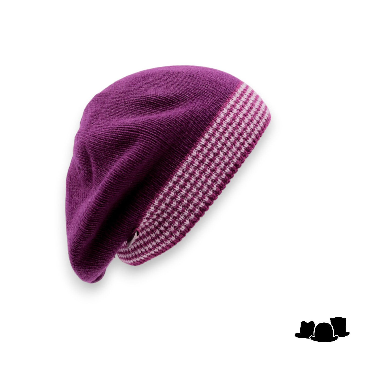 bedacht baret muts herion wol cashmere mix burgundy