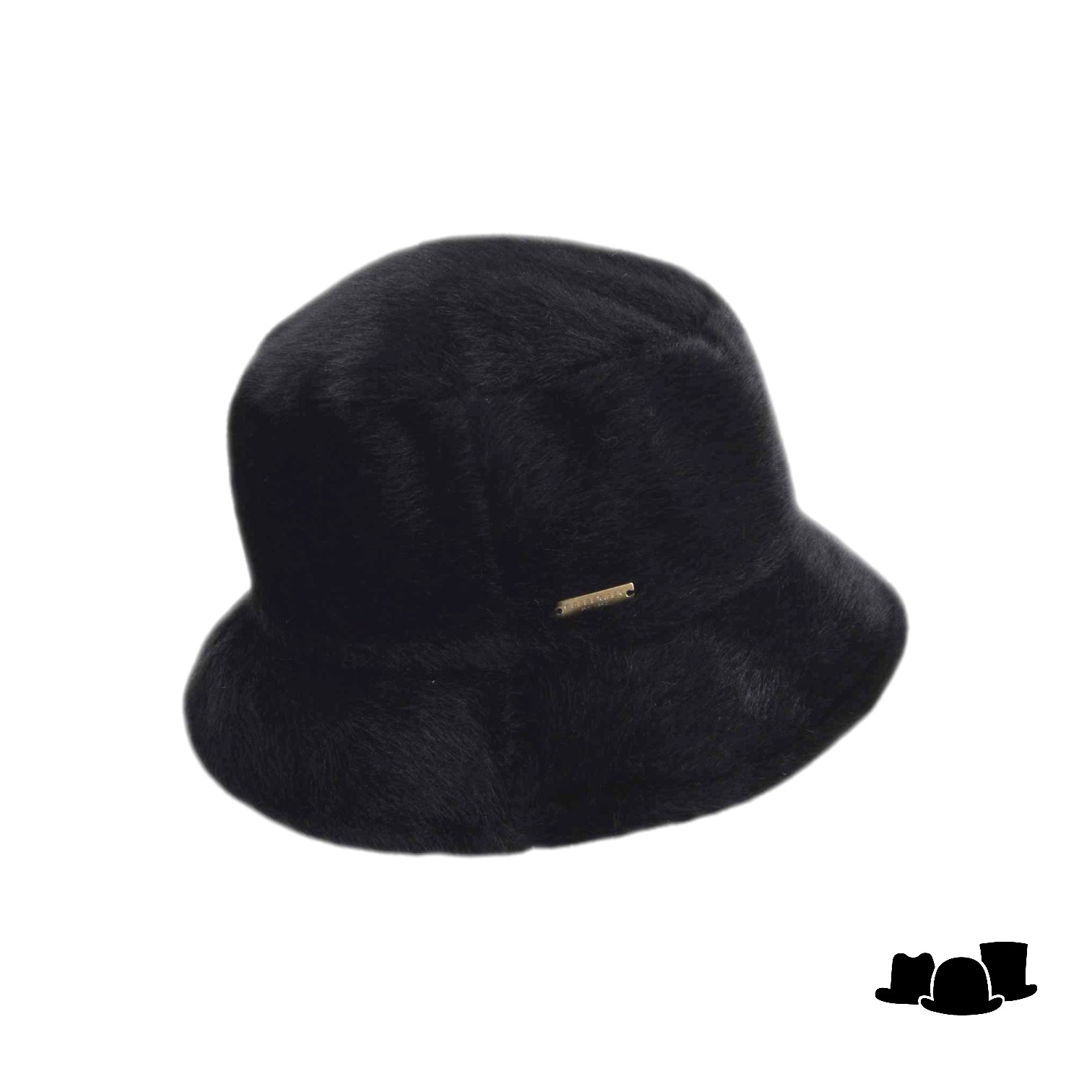 seeberger bucket hat faux fur black