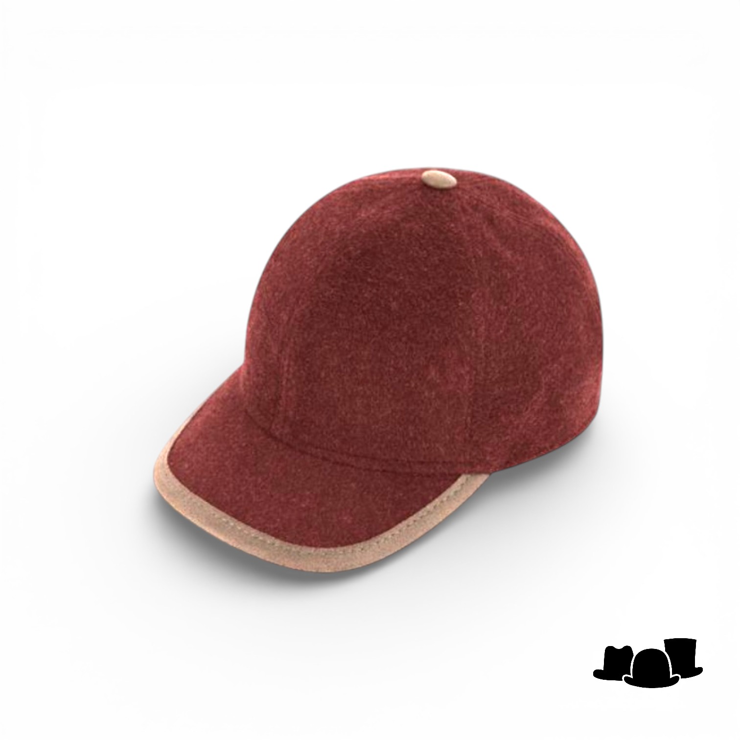 fiebig baseball cap met oorklep wol bordeaux