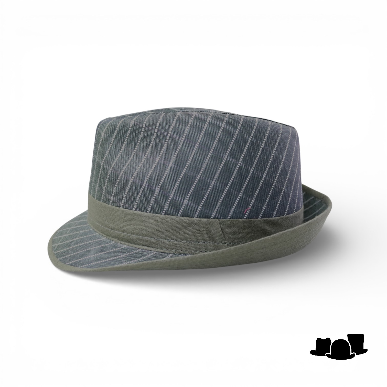 jos van dijck trilby linnen streepjes donkergroen