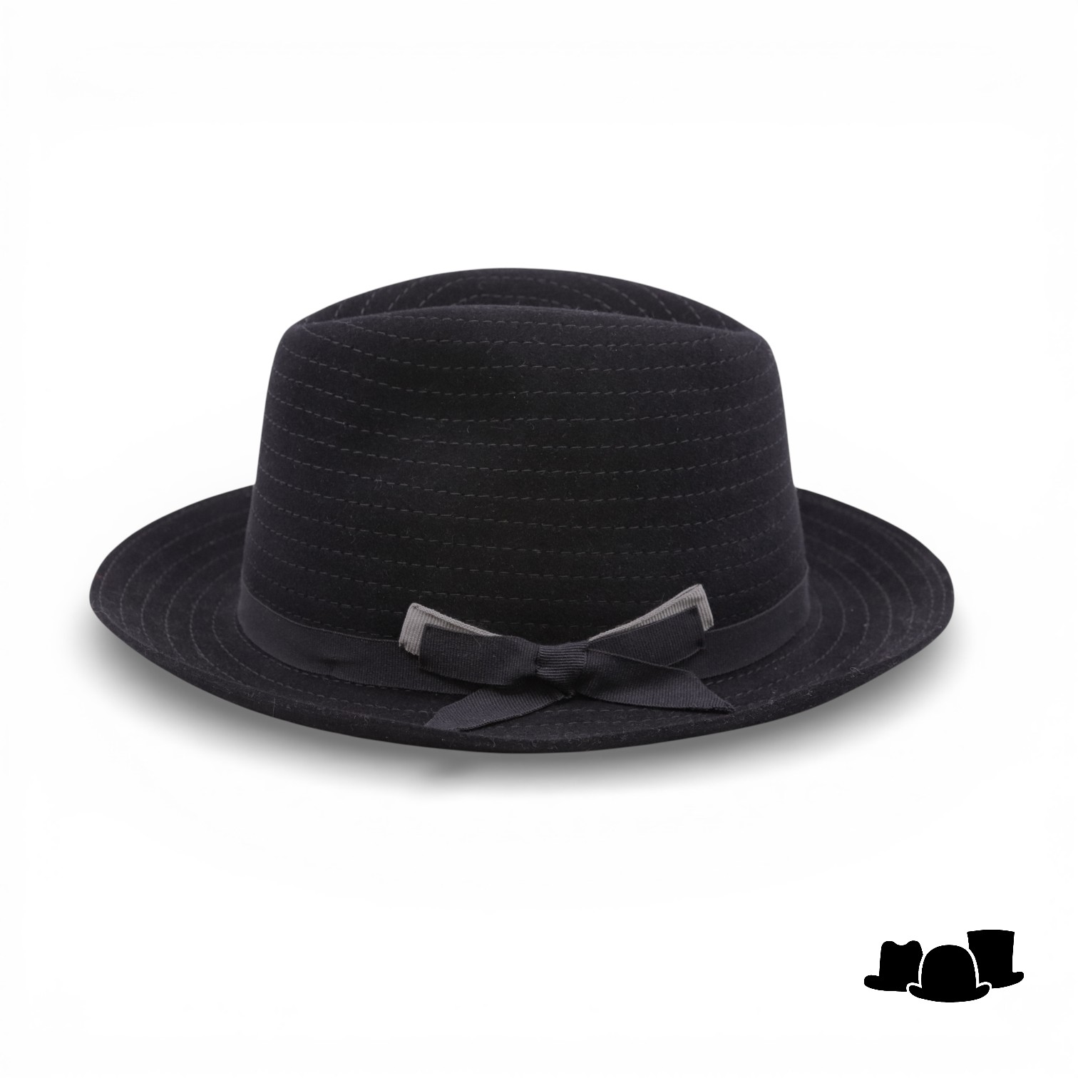 marone raffaele fedora filigrane haarvilt zwart